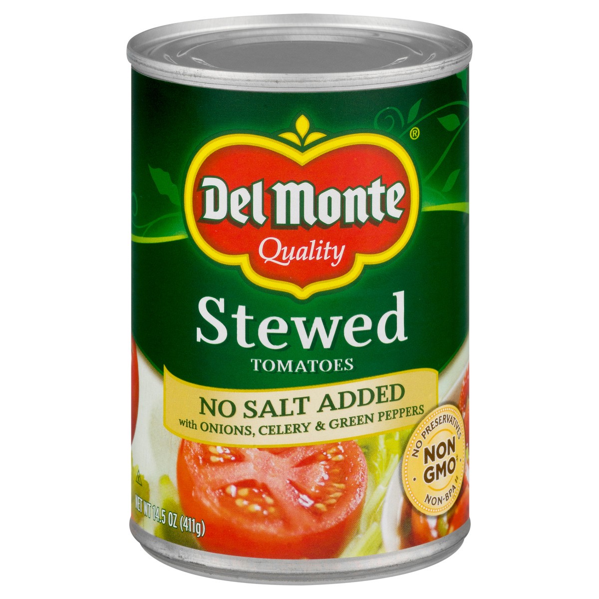 slide 1 of 12, Del Monte No Salt Added Stewed Tomatoes 14.5 oz, 14.5 oz