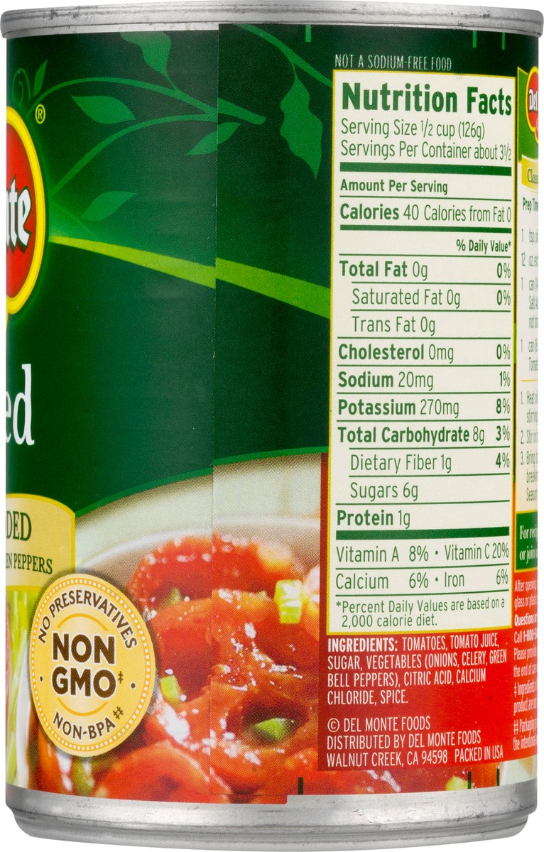 slide 11 of 12, Del Monte No Salt Added Stewed Tomatoes 14.5 oz, 14.5 oz