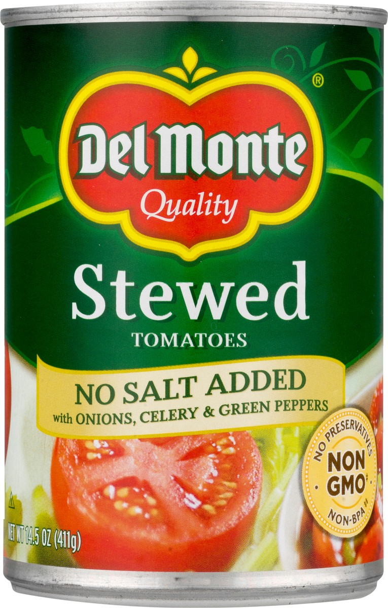 slide 1 of 12, Del Monte No Salt Added Stewed Tomatoes 14.5 oz, 14.5 oz