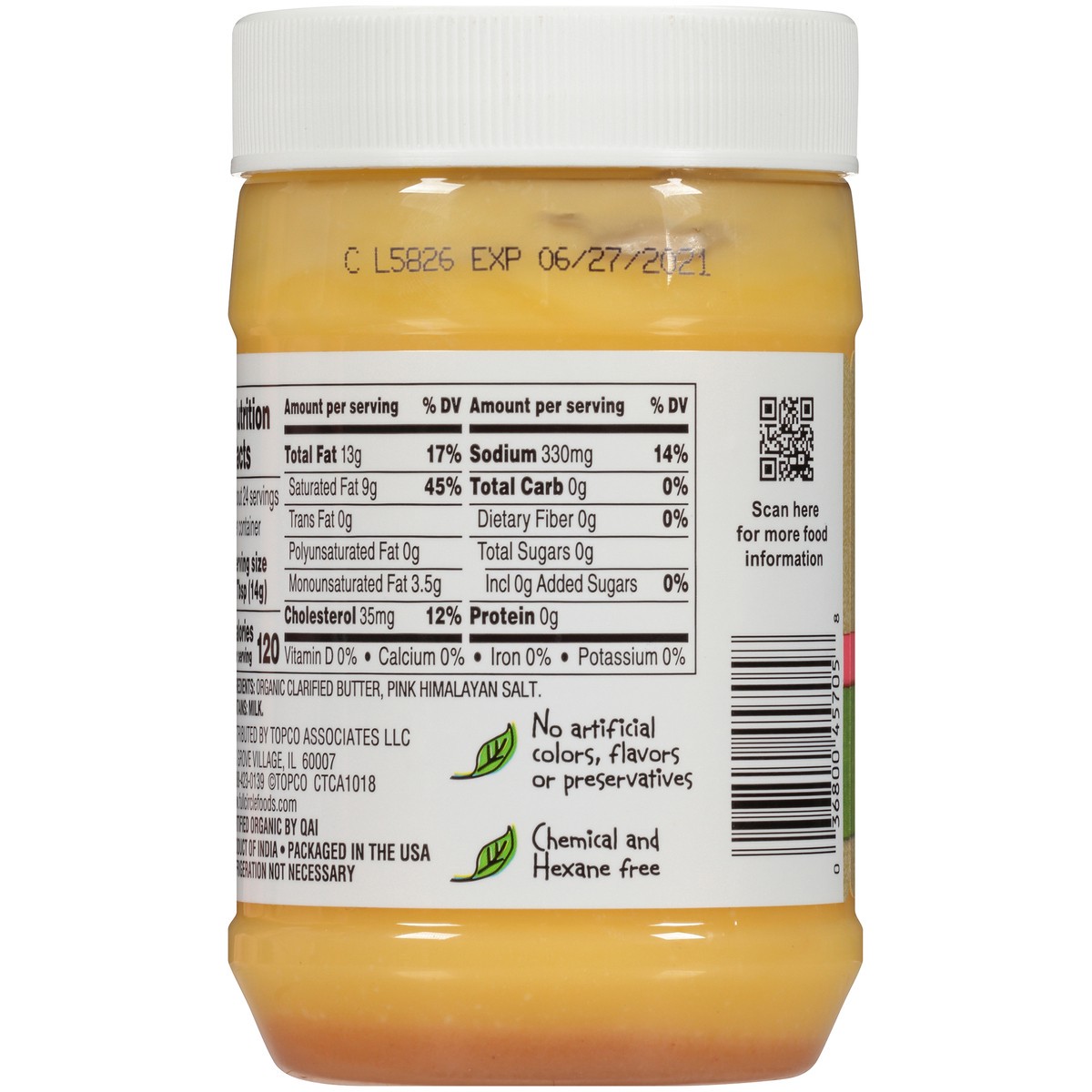 slide 2 of 9, Full Circle Market Pink Himalayan Sea Salt Clarified Butter Ghee, 12 oz