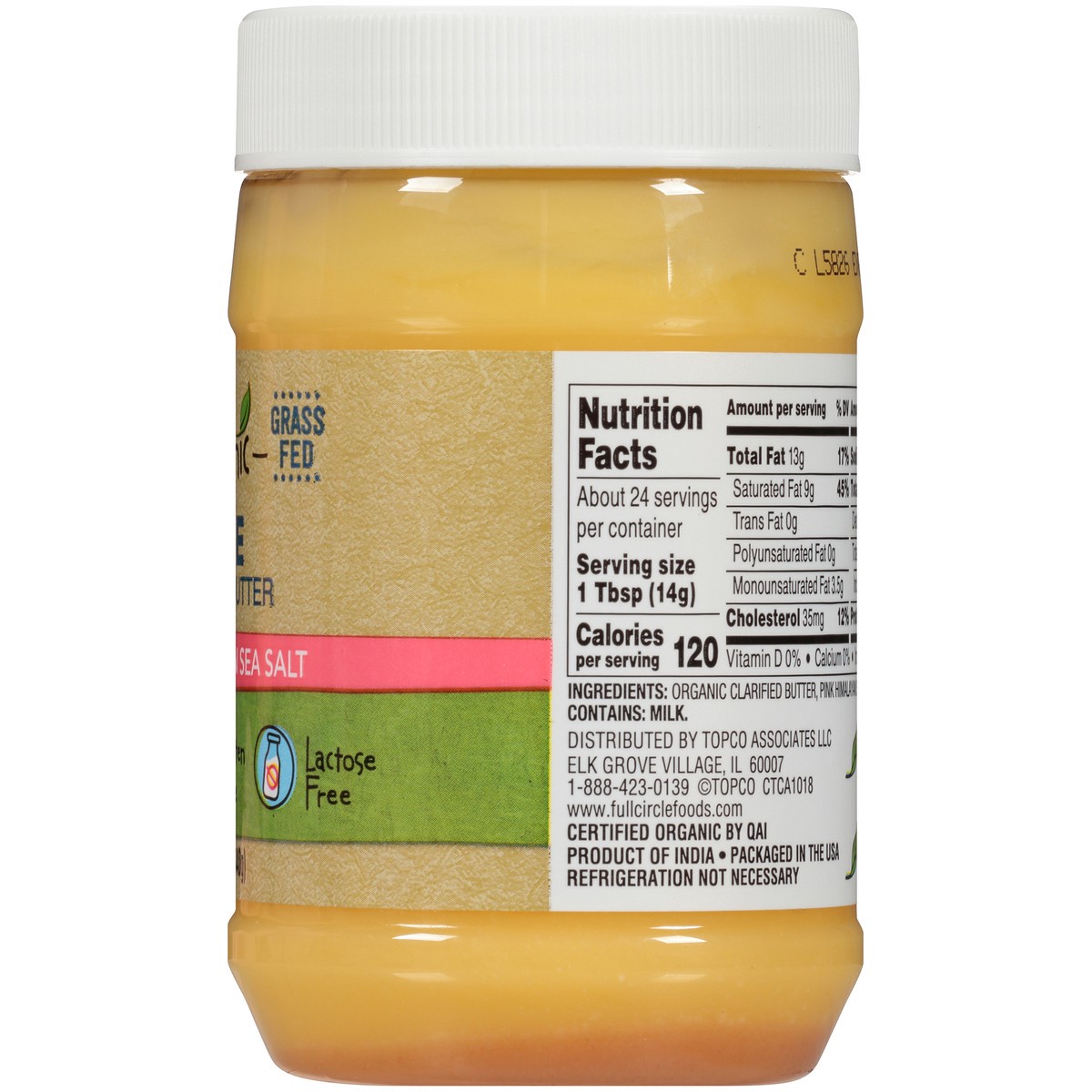 slide 5 of 9, Full Circle Market Pink Himalayan Sea Salt Clarified Butter Ghee, 12 oz