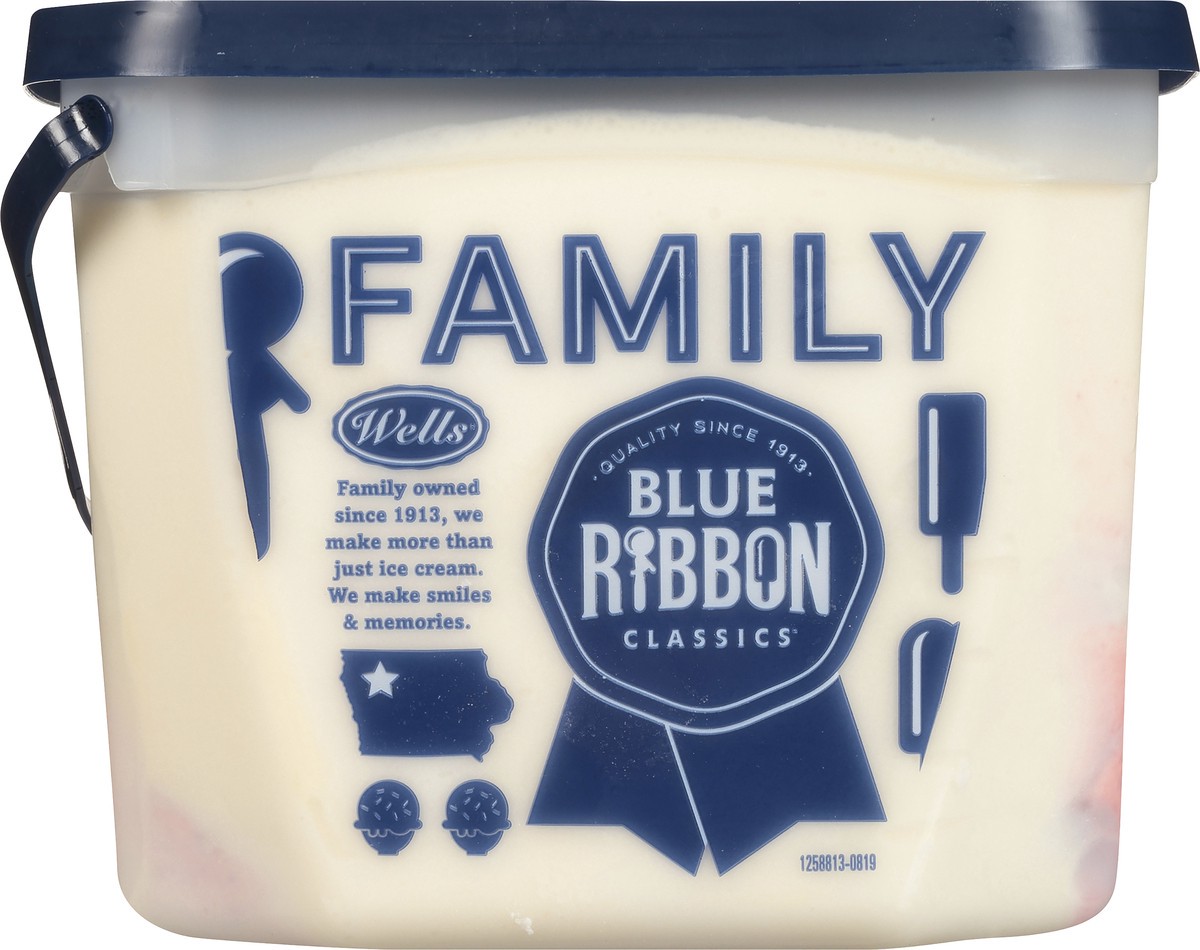 slide 8 of 11, Blue Ribbon Classics Blue Ribbon Ice Cream, Reduced Fat, Strawberry Marble, Family Size, 1 gal