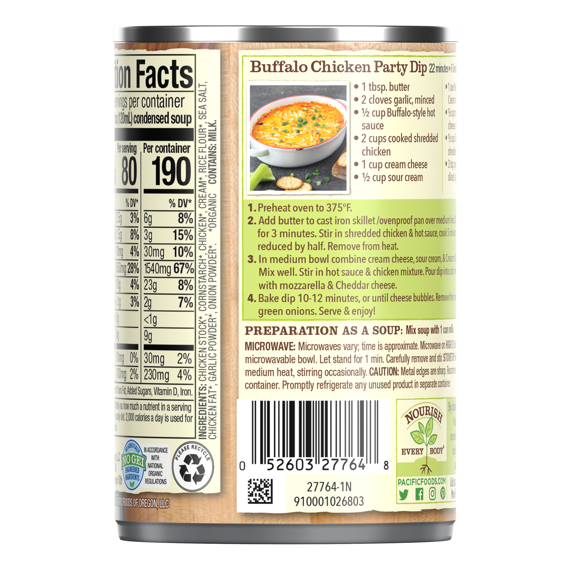 slide 4 of 5, Pacific Foods Organic Gluten Free Condensed Cream of Chicken Soup - 10.5oz, 10.5 oz
