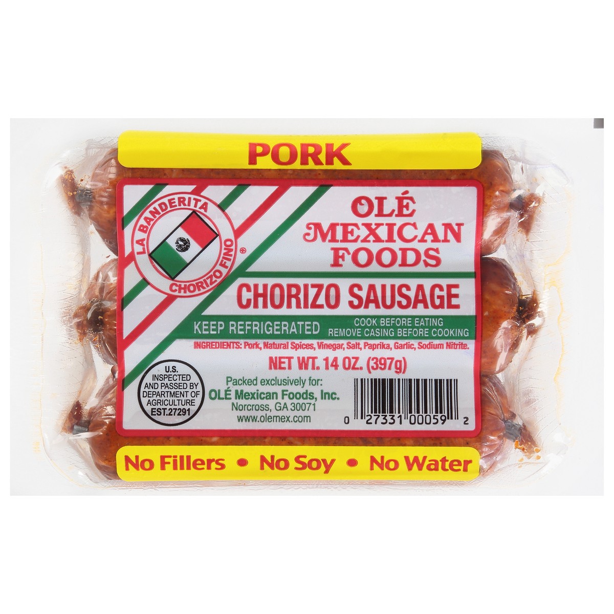 slide 12 of 13, Olé Mexican Foods Pork Chorizo Sausage 14 oz, 14 oz