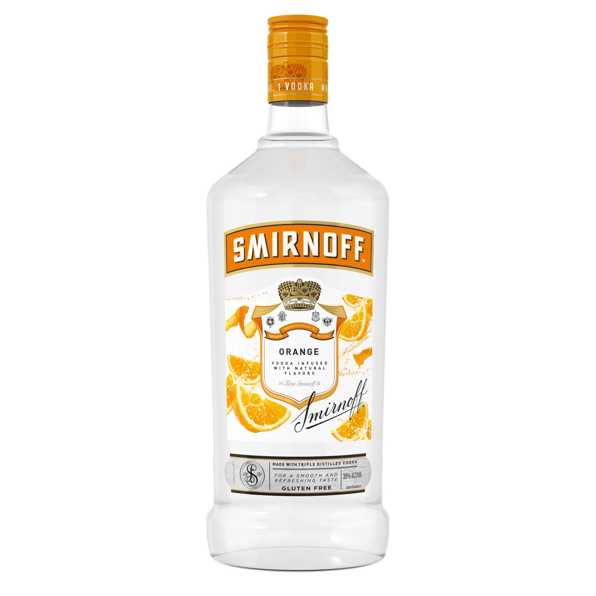 slide 1 of 3, Smirnoff Orange (Vodka Infused With Natural Flavors), 1.75 L, 1.75 liter