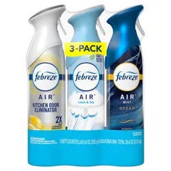 Febreze Air Kitchen Odor Freshener Room Spray - Linen & Sky & Ocean