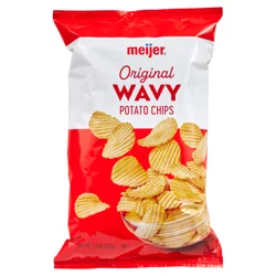 Meijer Wavy Original Potato Chips, 7.75 oz
