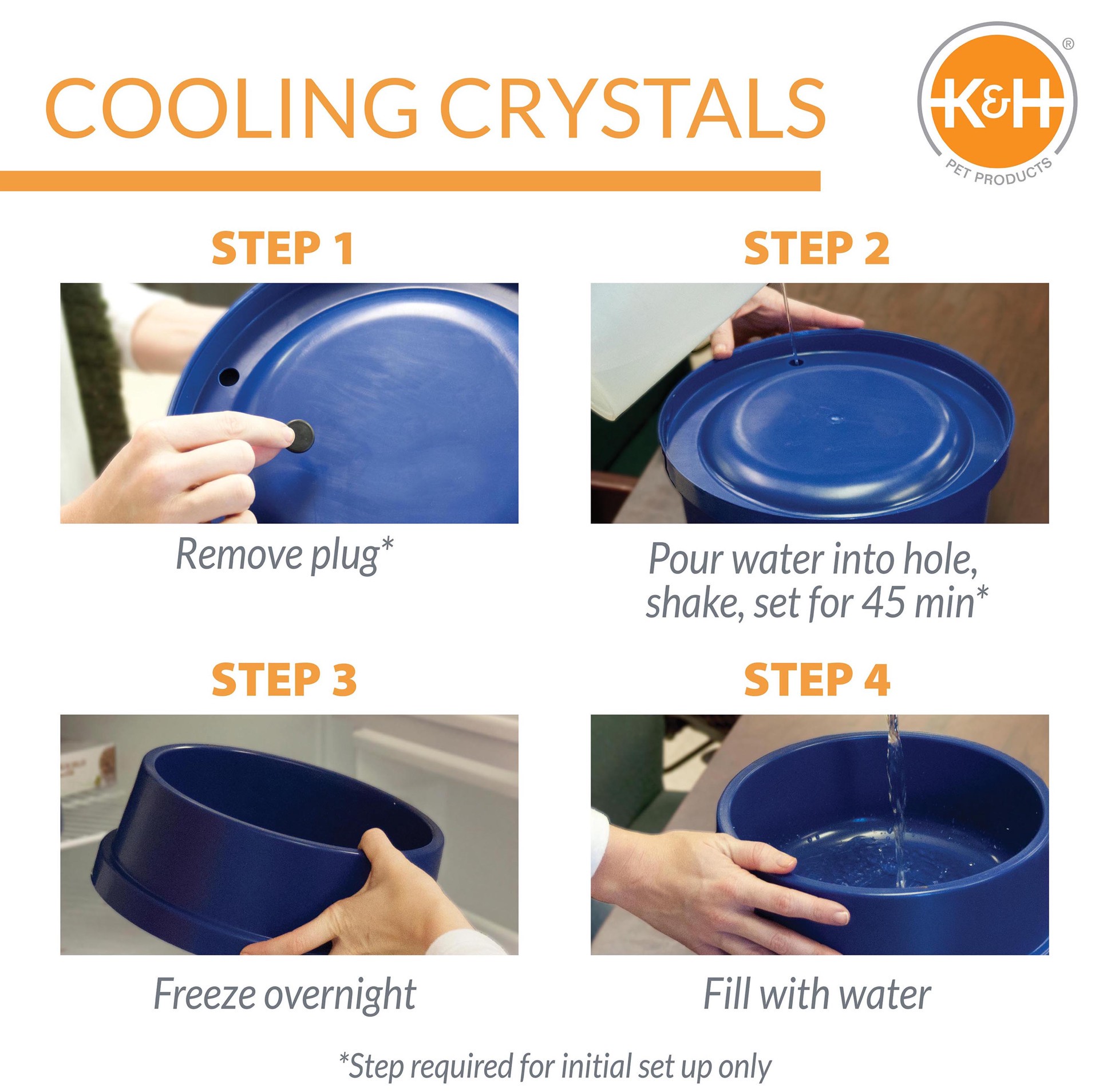 slide 5 of 7, K & H K&H Pet Products Coolin' Pet Bowl Blue 96 Ounces, 1 ct