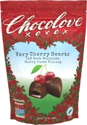 Chocolove Very Cherry Dark Chocolate Hearts