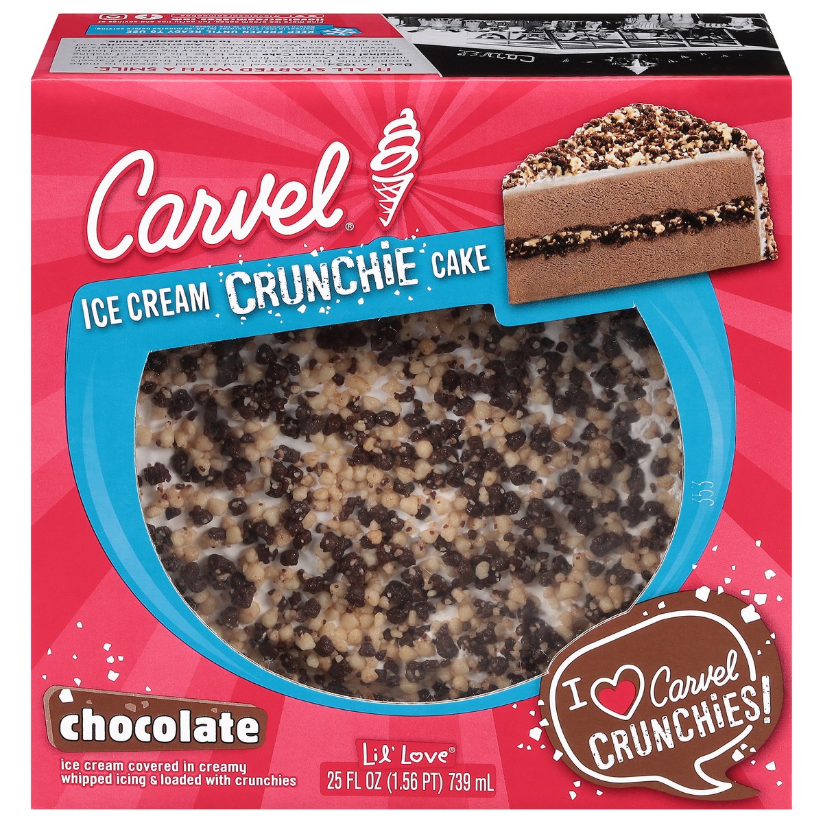 slide 1 of 9, Carvel Crunchie Chocolate Ice Cream Cake 25 fl oz, 25 fl oz