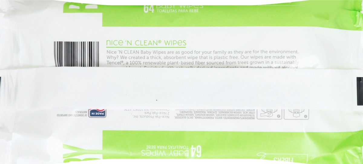 slide 7 of 12, Nice 'n Clean Green Tea & Cucumber Baby Wipes 64 ea, 64 ct