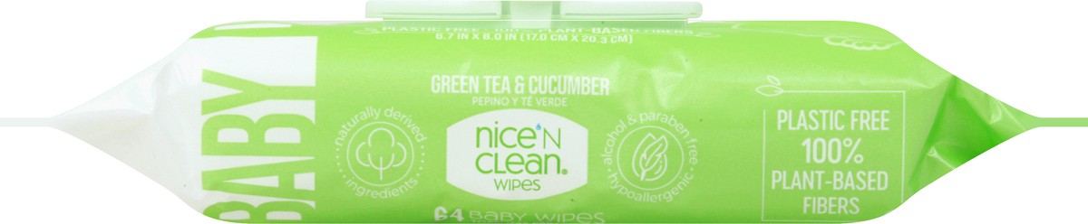 slide 11 of 12, Nice 'n Clean Green Tea & Cucumber Baby Wipes 64 ea, 64 ct