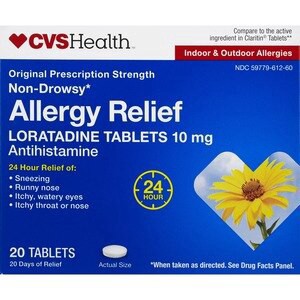 slide 1 of 1, Cvs Health 24Hr Non Drowsy Allergy Relief Loratadine Tablets, 20 Ct, 1 ct