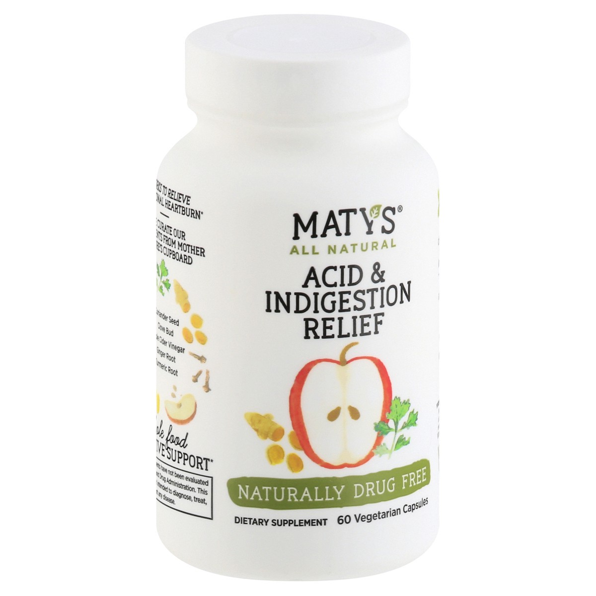 slide 8 of 9, Maty's Vegetarian Capsules Acid & Indigestion Relief 60 ea, 60 ct