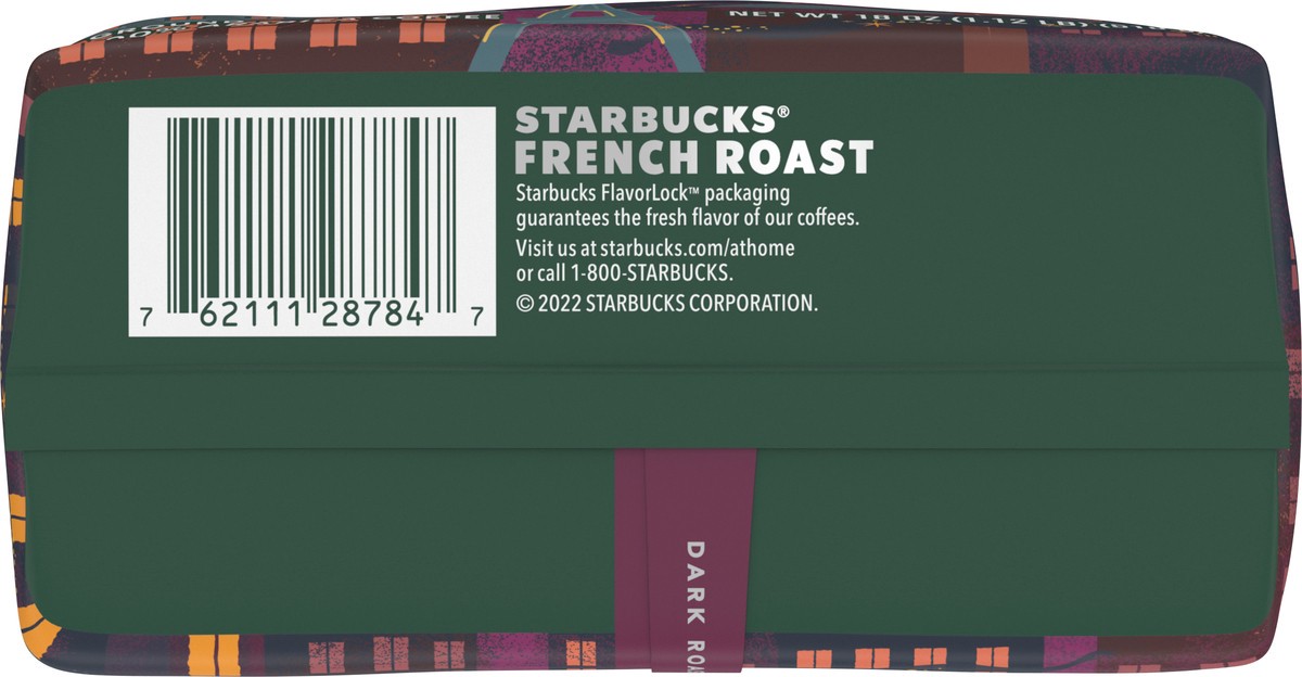 slide 3 of 9, Starbucks Ground Coffee, Dark Roast Coffee, French Roast, 100% Arabica, 1 bag (18 oz), 18 oz