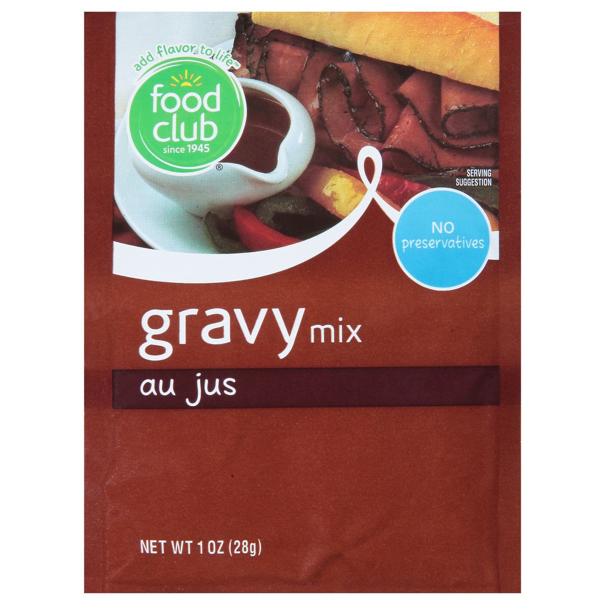 slide 1 of 9, Food Club Au Jus Gravy Mix 1 oz, 1 oz