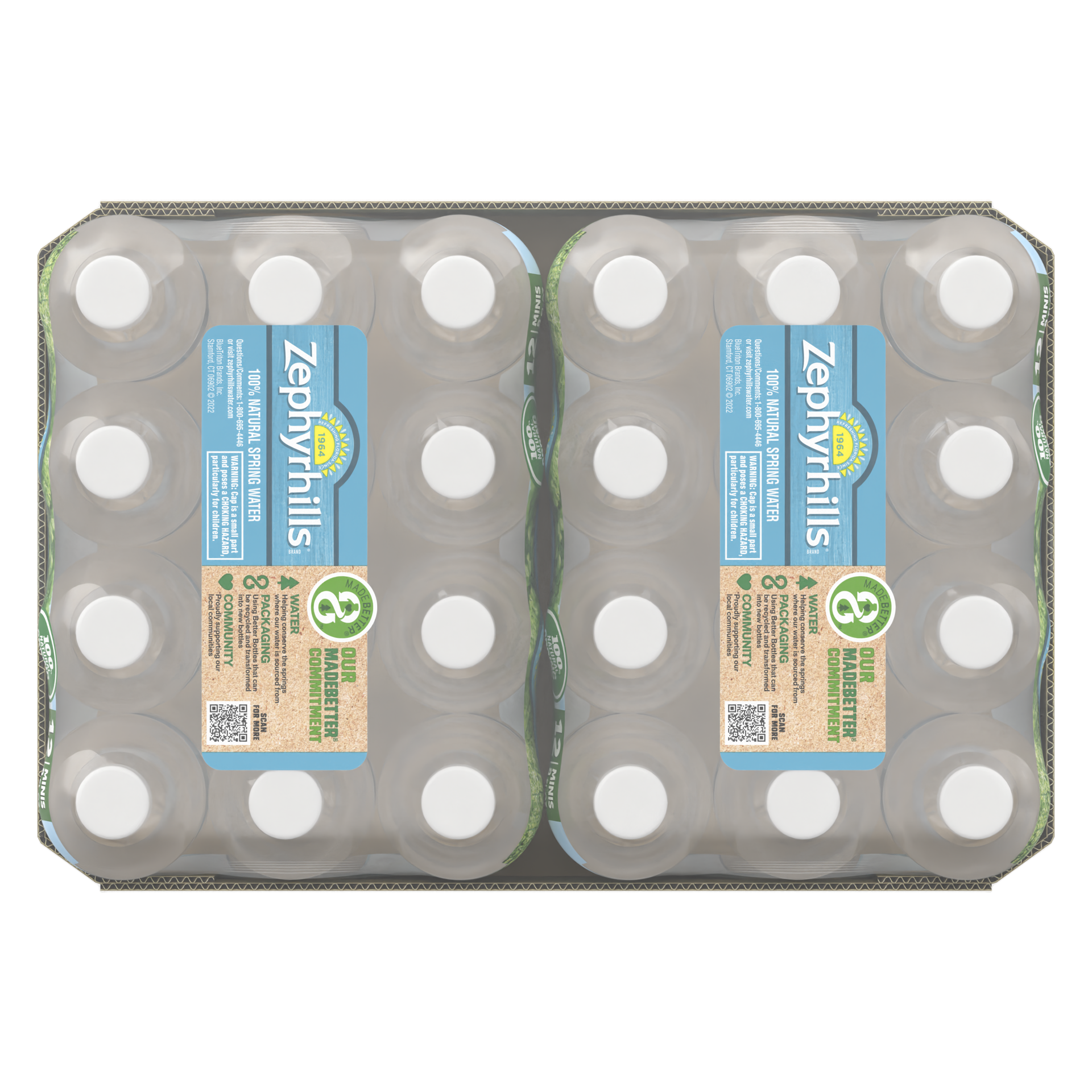 slide 2 of 5, Zephyrhills Brand 100% Natural Spring Water, 8-ounce mini plastic bottles (Total of 48), 8 oz