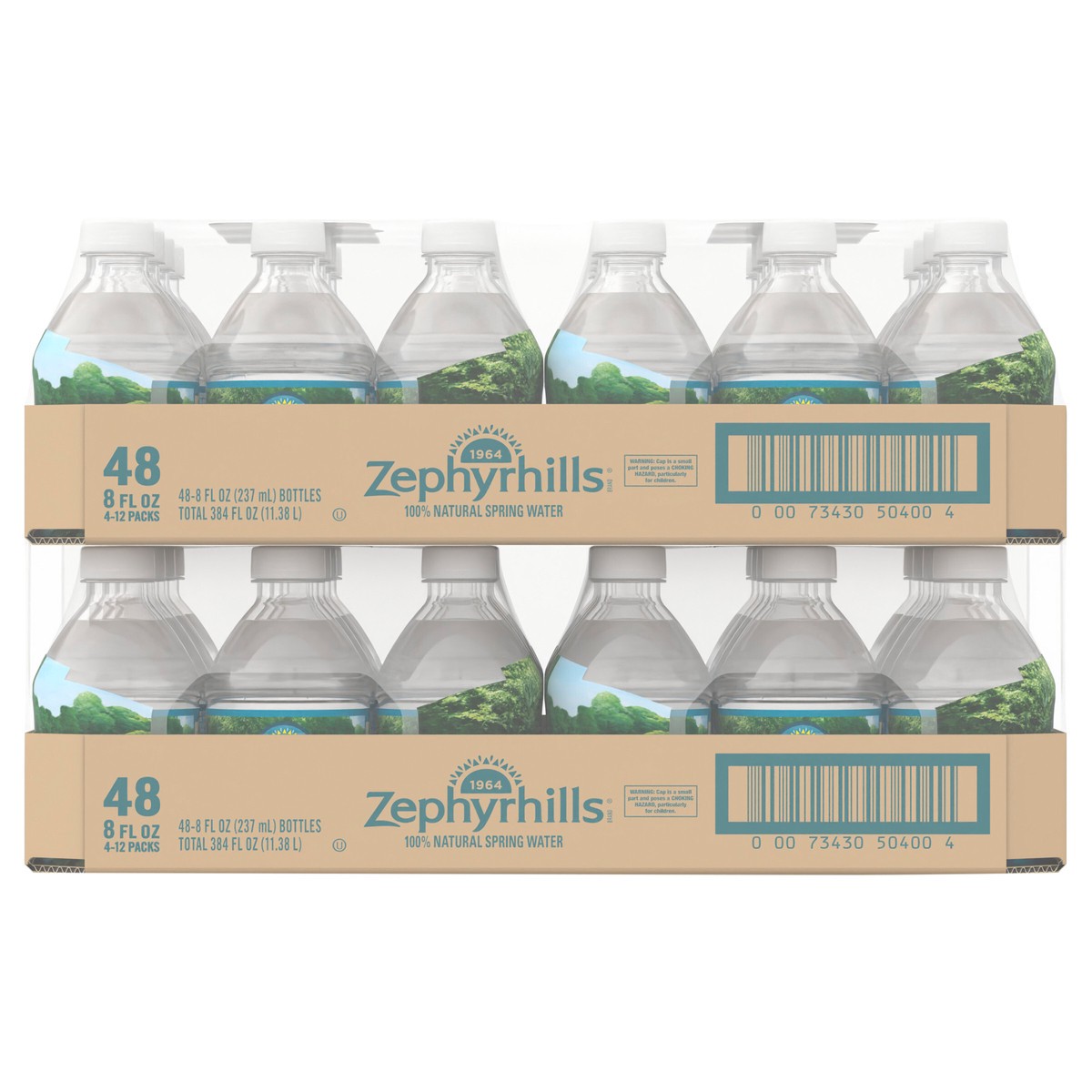 slide 1 of 5, Zephyrhills Brand 100% Natural Spring Water, 8-ounce mini plastic bottles (Total of 48), 8 oz