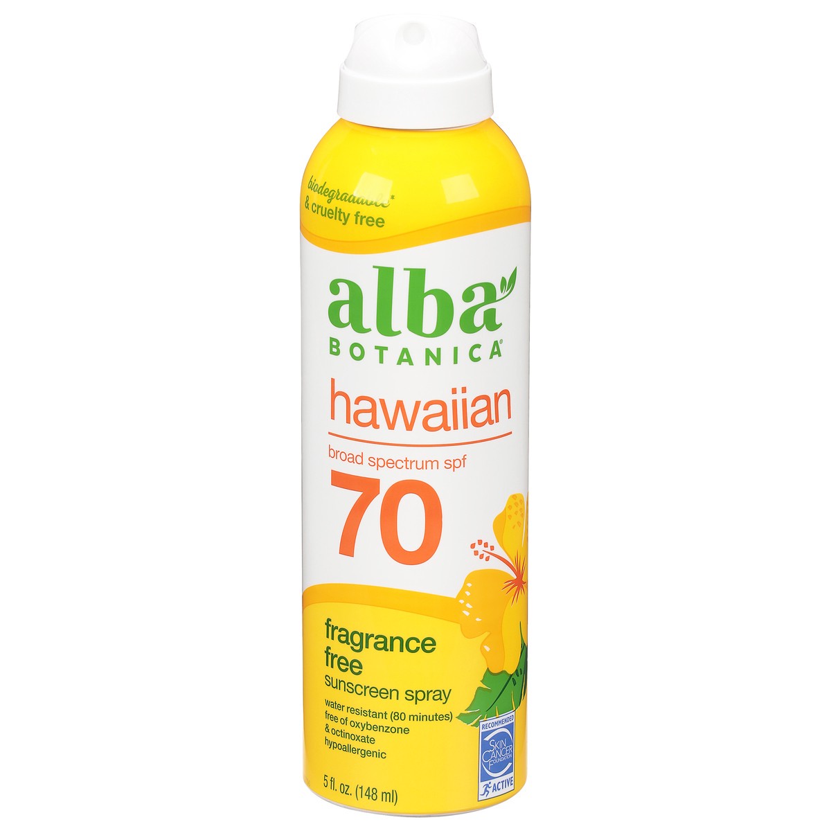 slide 2 of 12, Alba Botanica Hawaiian Broad Spectrum SPF 70 Fragrance Free Sunscreen Spray 5 fl oz, 5 oz