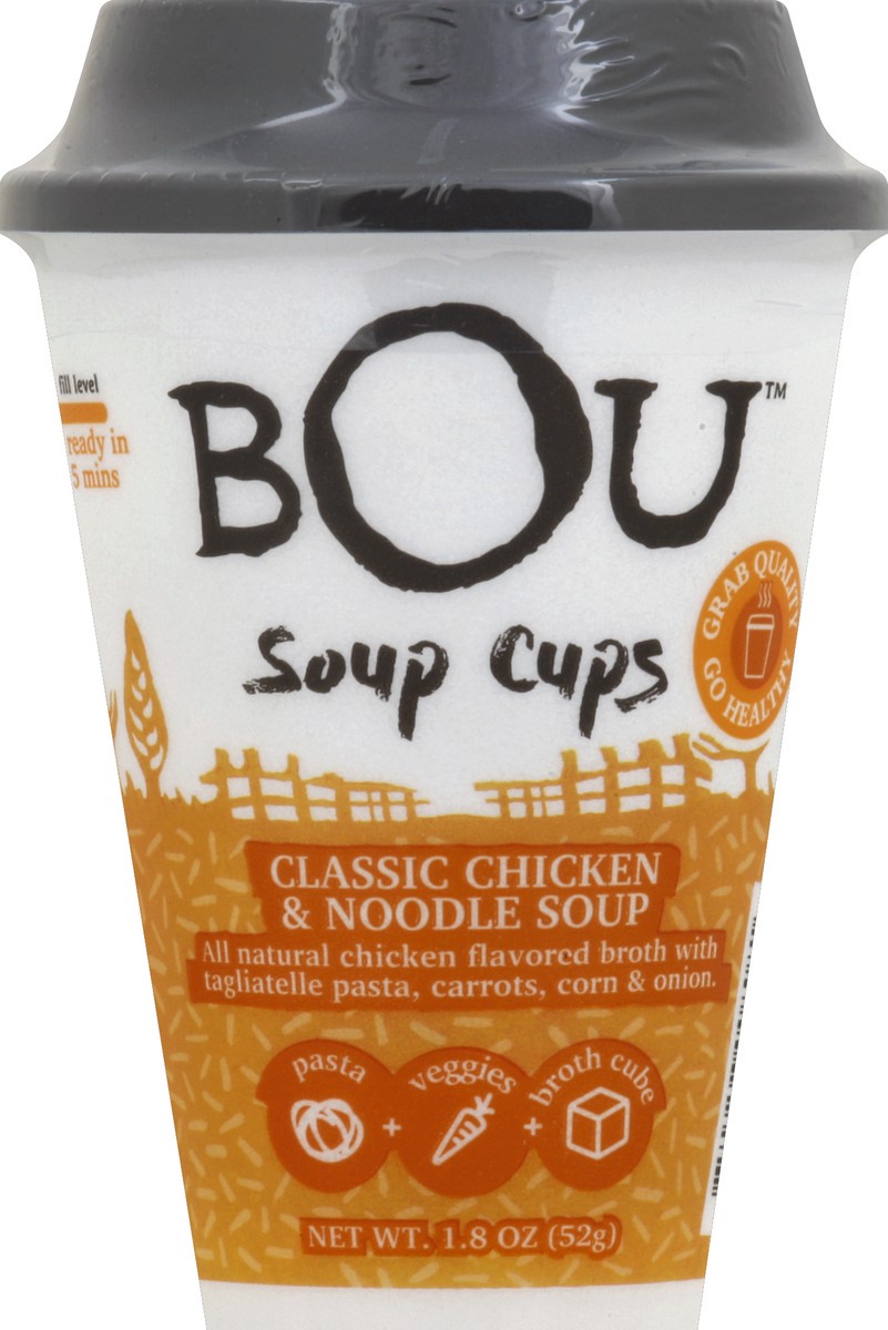 slide 2 of 2, BOU Brand Small Pack Cup Classic Chicken Noodle, 1.8 oz