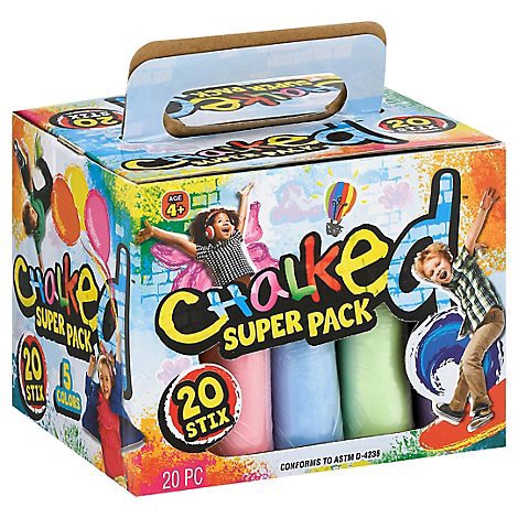 slide 1 of 1, Ja-Ru Chalk Sidewalk Assorted Colors - 20 Count, 20 ct