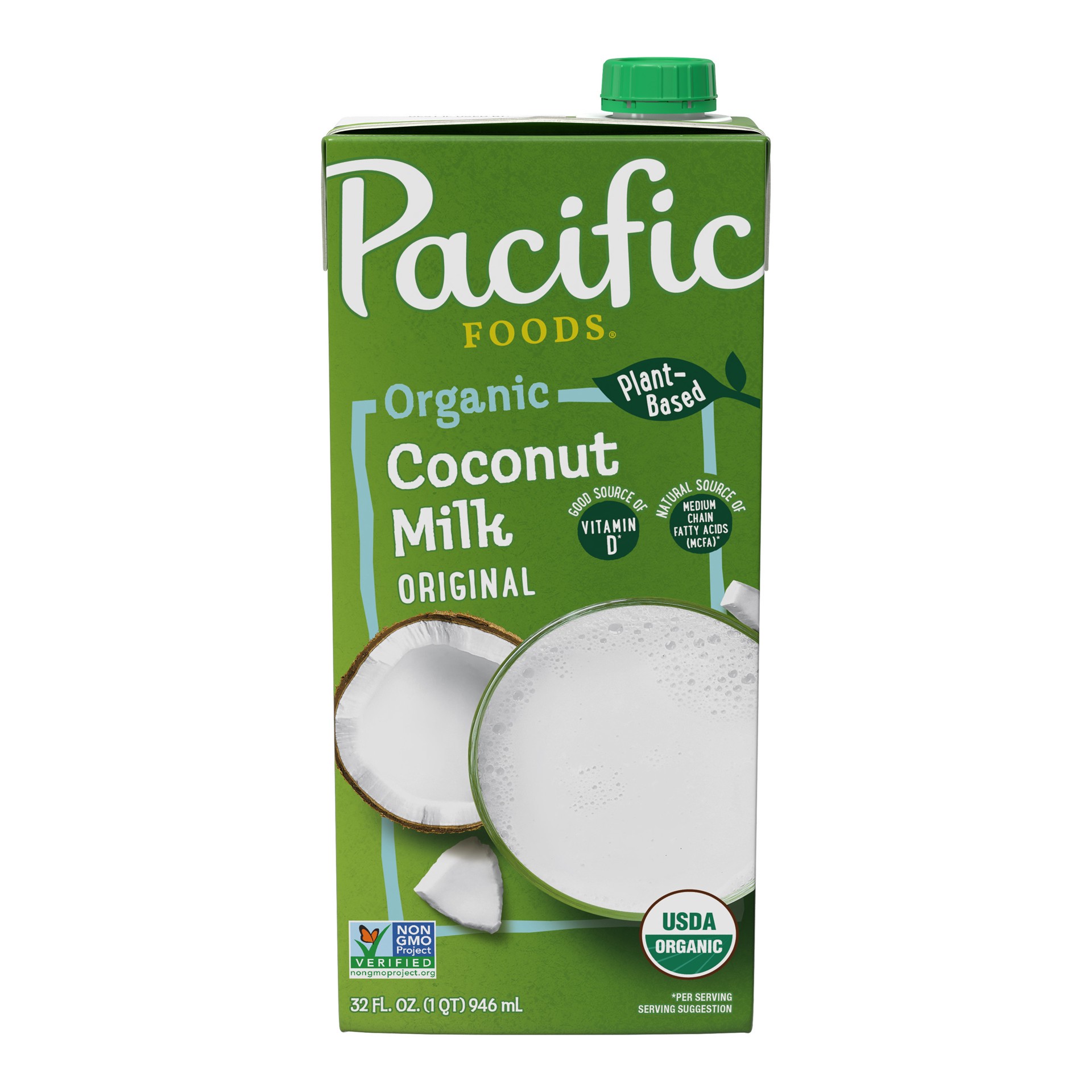 slide 1 of 9, Pacific Foods Original Organic Coconut Milk, Plant Based Milk, 32 oz Carton, 32 oz