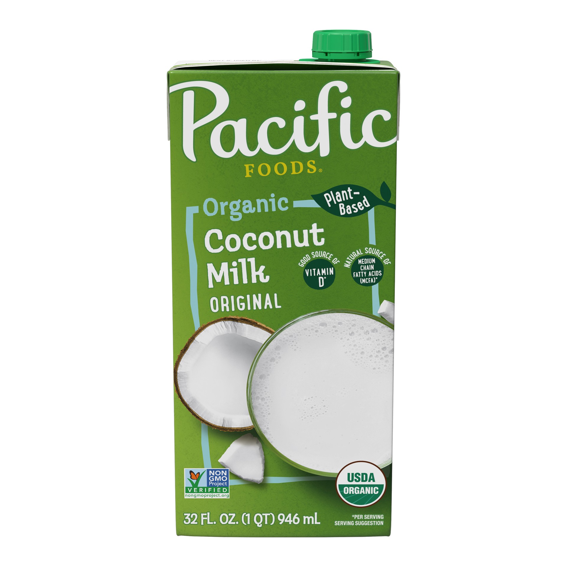 slide 1 of 9, Pacific Foods Organic Coconut Milk, Plant Based Milk, 32 oz Carton, 32 oz