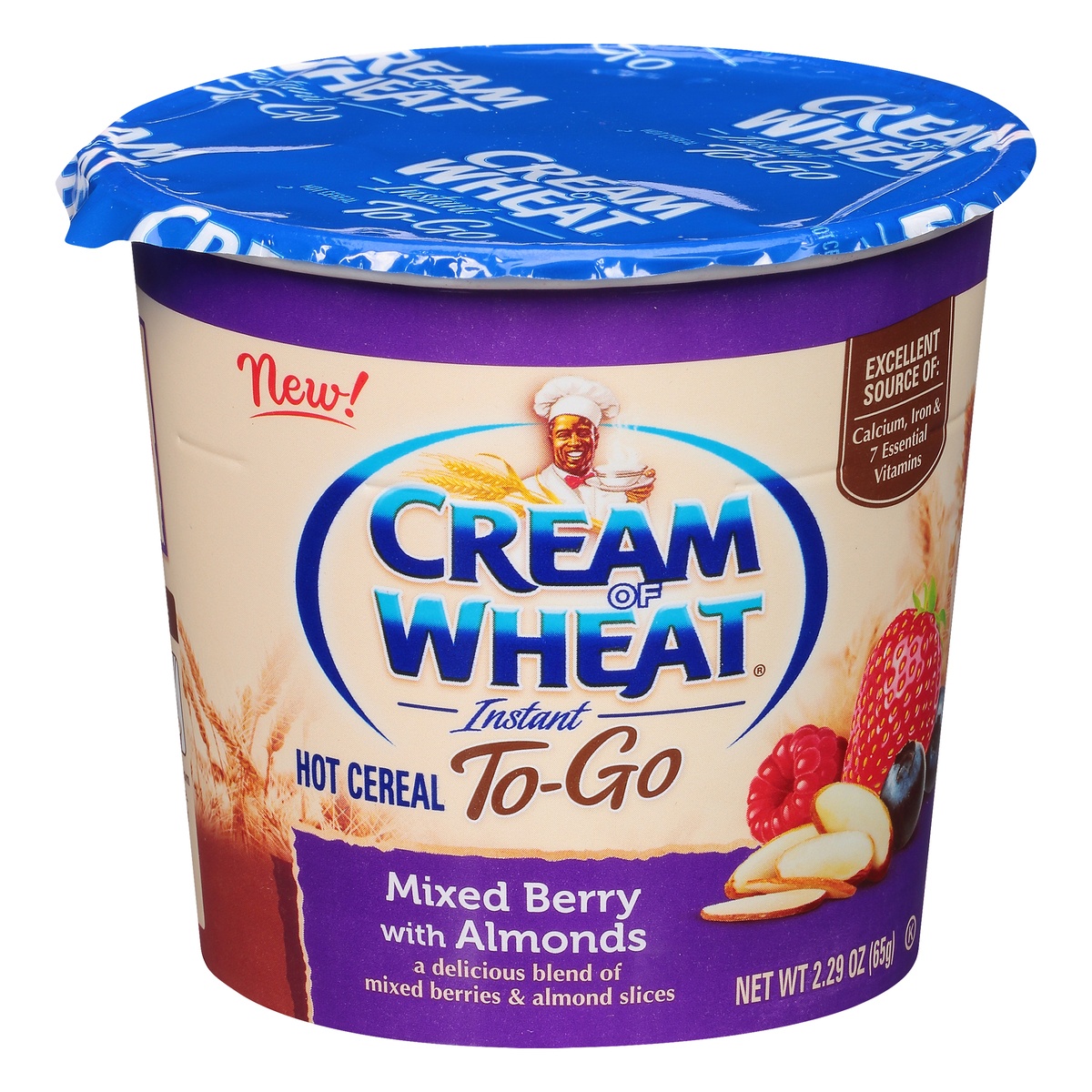slide 9 of 9, Cream of Wheat® To-Go Mixed Berry with Almonds Instant Hot Cereal 2.29 oz. Cup, 2.29 oz