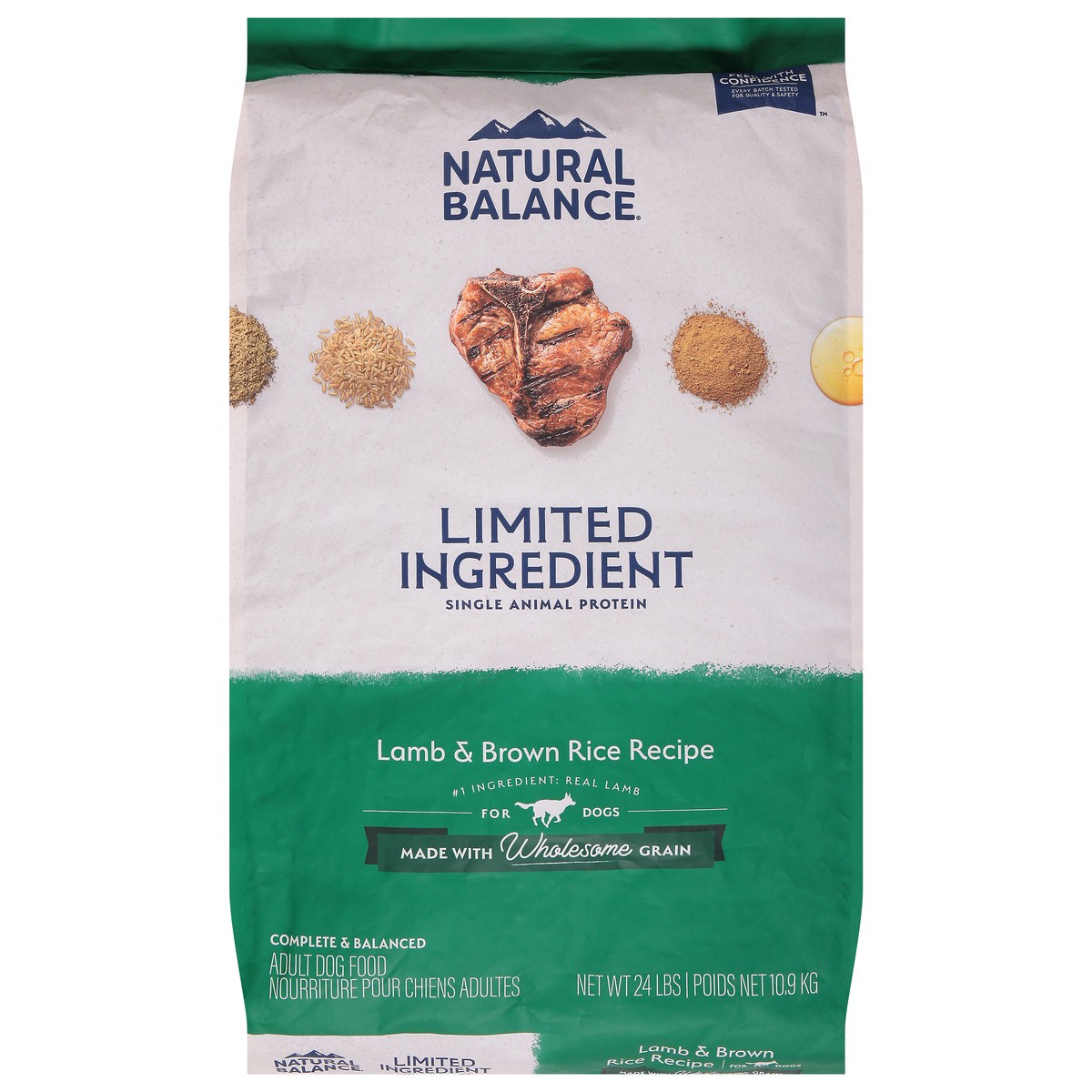 slide 4 of 14, Natural Balance Limited Ingredient Adult Lamb & Brown Rice Recipe Dog Food 24 lb, 24 lb