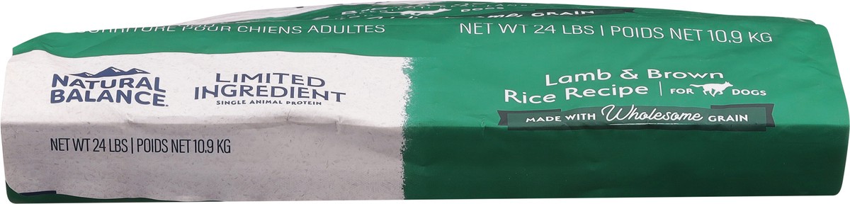 slide 14 of 14, Natural Balance Limited Ingredient Adult Lamb & Brown Rice Recipe Dog Food 24 lb, 24 lb