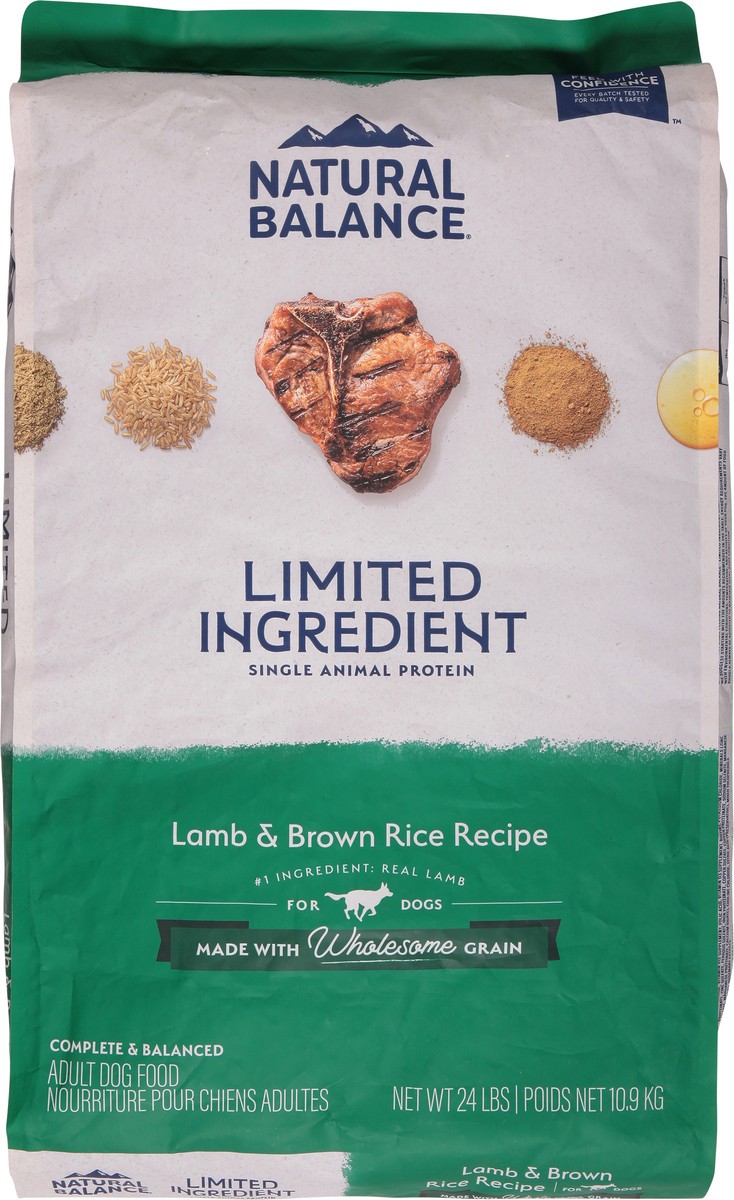 slide 6 of 14, Natural Balance Limited Ingredient Adult Lamb & Brown Rice Recipe Dog Food 24 lb, 24 lb