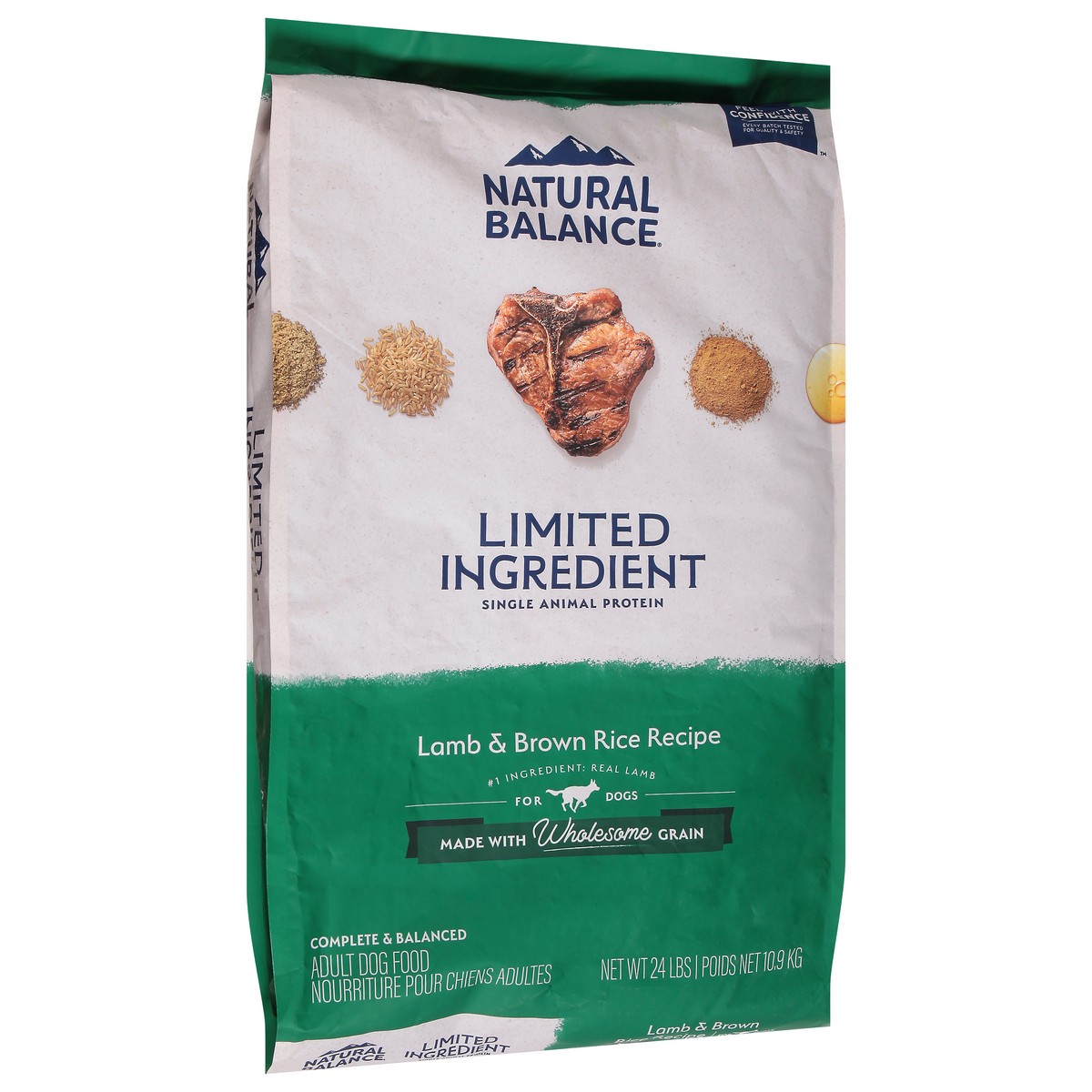 slide 12 of 14, Natural Balance Limited Ingredient Adult Lamb & Brown Rice Recipe Dog Food 24 lb, 24 lb