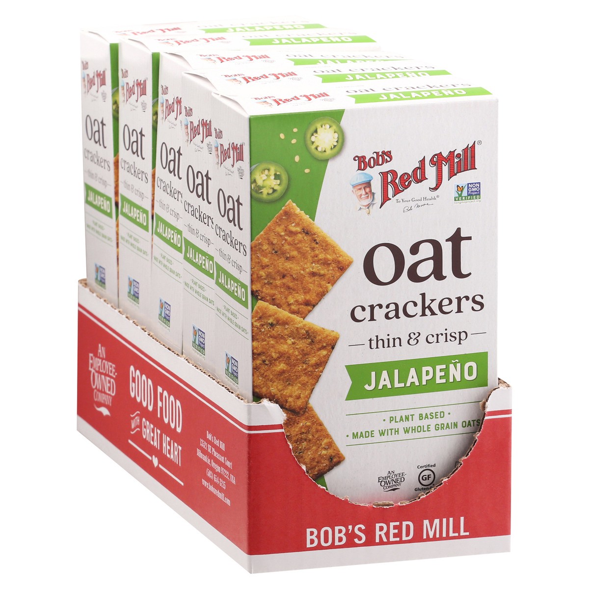 slide 2 of 8, Bob's Red Mill Jalapeno Oat Crackers 1 ea, 1 ct