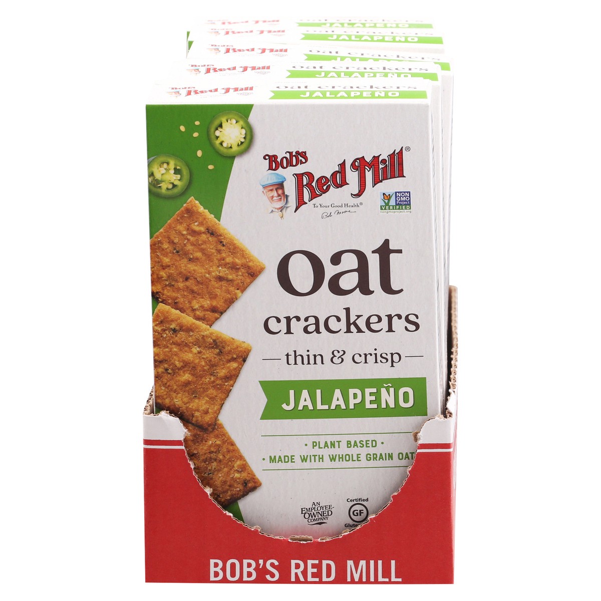 slide 1 of 8, Bob's Red Mill Jalapeno Oat Crackers 1 ea, 1 ct