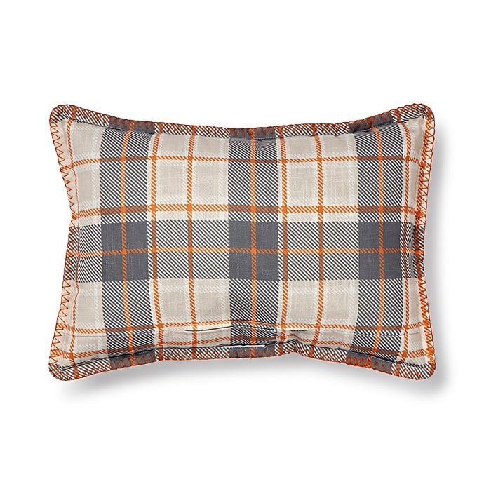 slide 1 of 1, Bee & Willow Home Bee & Willow Thankful Plaid Indoor/Outdoor Oblong Throw Pillow - Natural, 1 ct