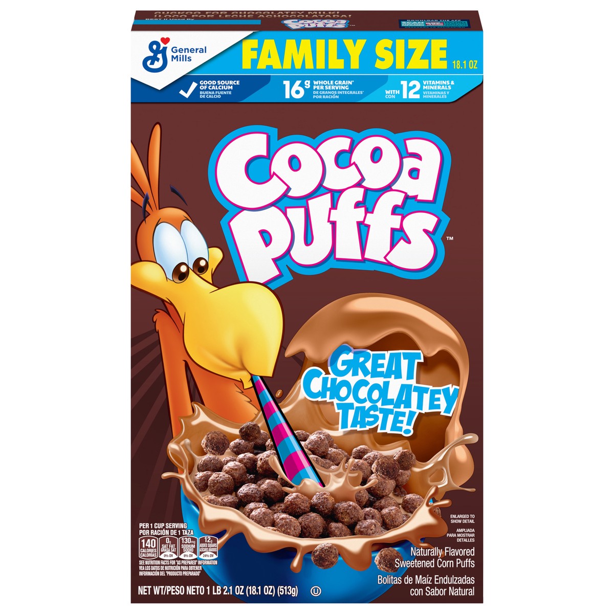 slide 1 of 14, General Mills Family Size Cocoa Puffs Cereal - 18.1oz, 18.1 oz