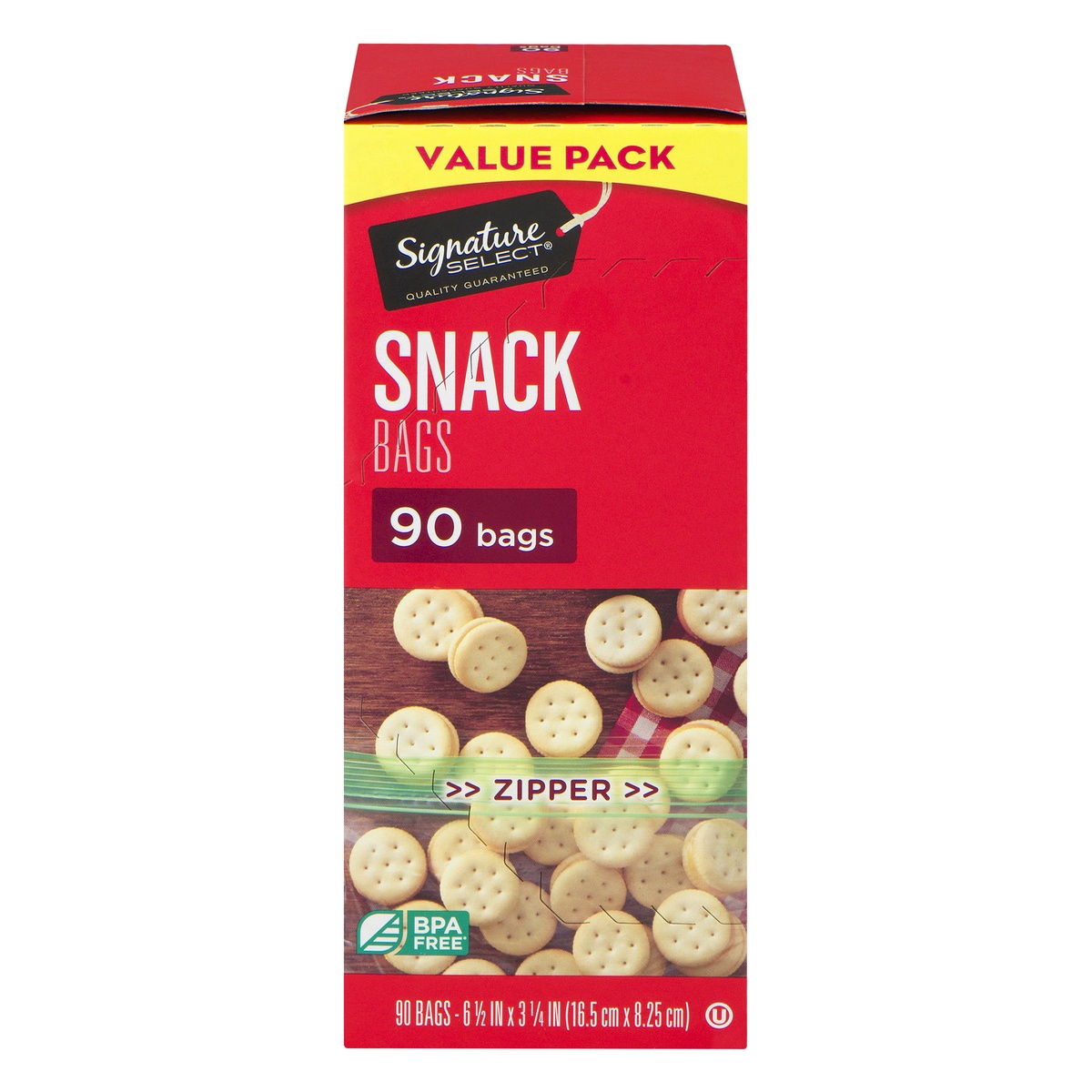 slide 1 of 9, Signature Select Bags Snack Resealable Value Pack, 90 ct