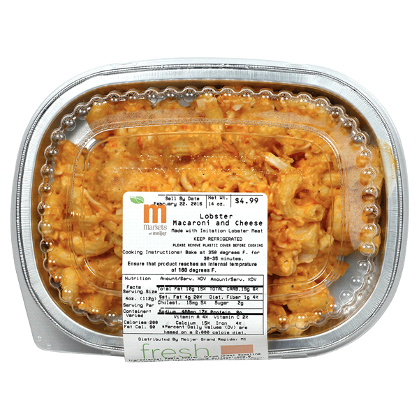 slide 1 of 3, Meijer Lobster Macaroni & Cheese, 14 oz