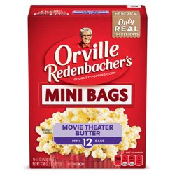 Orville Redenbacher's Movie Theater Butter Microwave Popcorn, 1.5 oz. Single Serve Bag, 12 Count