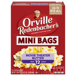Orville Redenbacher's Movie Theater Butter Microwave Popcorn, 1.5 oz. Single Serve Bag, 12 Count