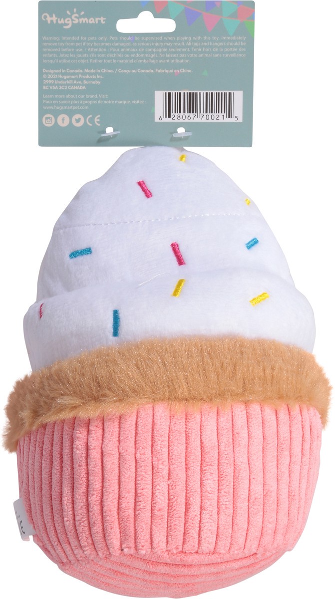 slide 3 of 9, Hugsmart Pet Dog Plush Toy Cupcake Single Pack Size 108g - EA, 1 ct