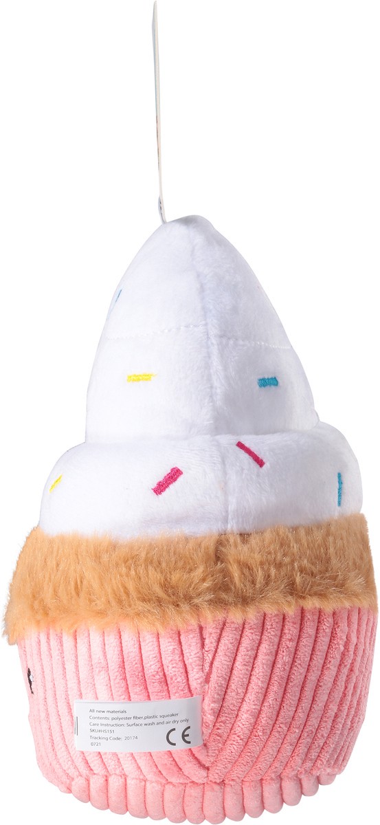 slide 6 of 9, Hugsmart Pet Dog Plush Toy Cupcake Single Pack Size 108g - EA, 1 ct