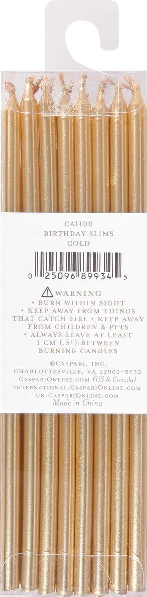 slide 5 of 11, Caspari Slim Gold Birthday Candles, 16 ct