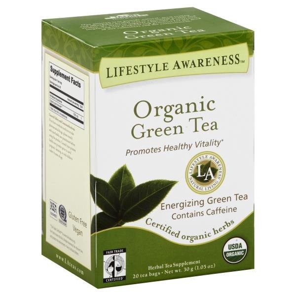 slide 1 of 1, Lifestyle Awareness Organic Green Tea, 20 ct