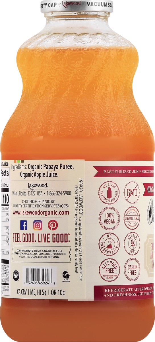 slide 8 of 13, Lakewood Organic Papaya Blend Juice 32 oz, 32 oz
