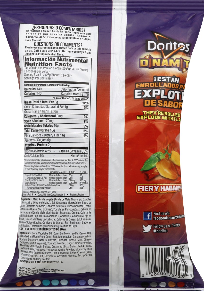 slide 6 of 6, Doritos Tortilla Chips 4 oz, 4 oz