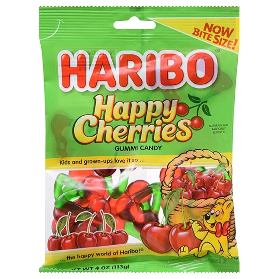 slide 1 of 1, Haribo Confectionery Happy Cherries, 5 oz