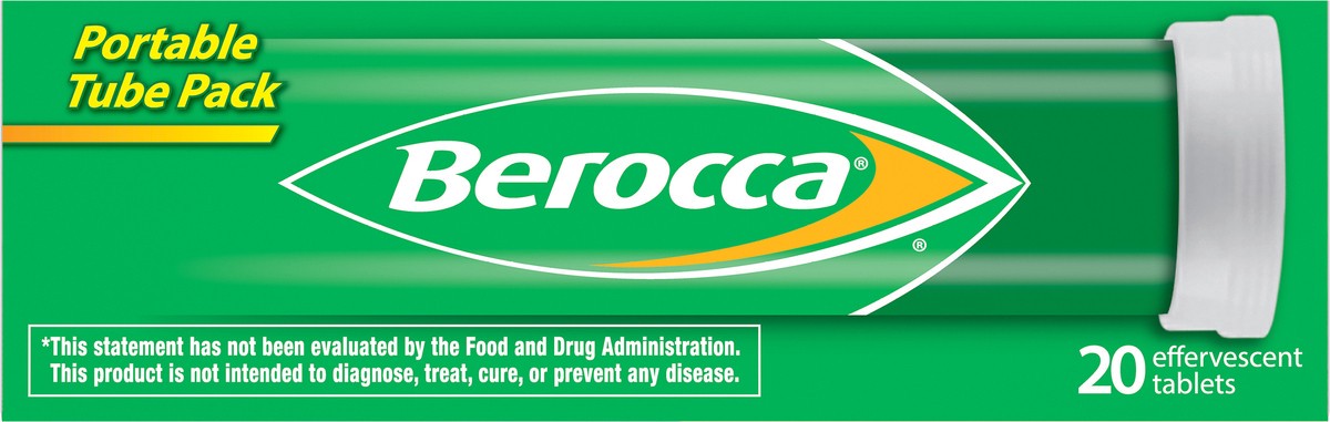 slide 2 of 8, Berocca Orange Vitamin Mineral Supplement Effervescent Tablets 20 ea, 20 ct