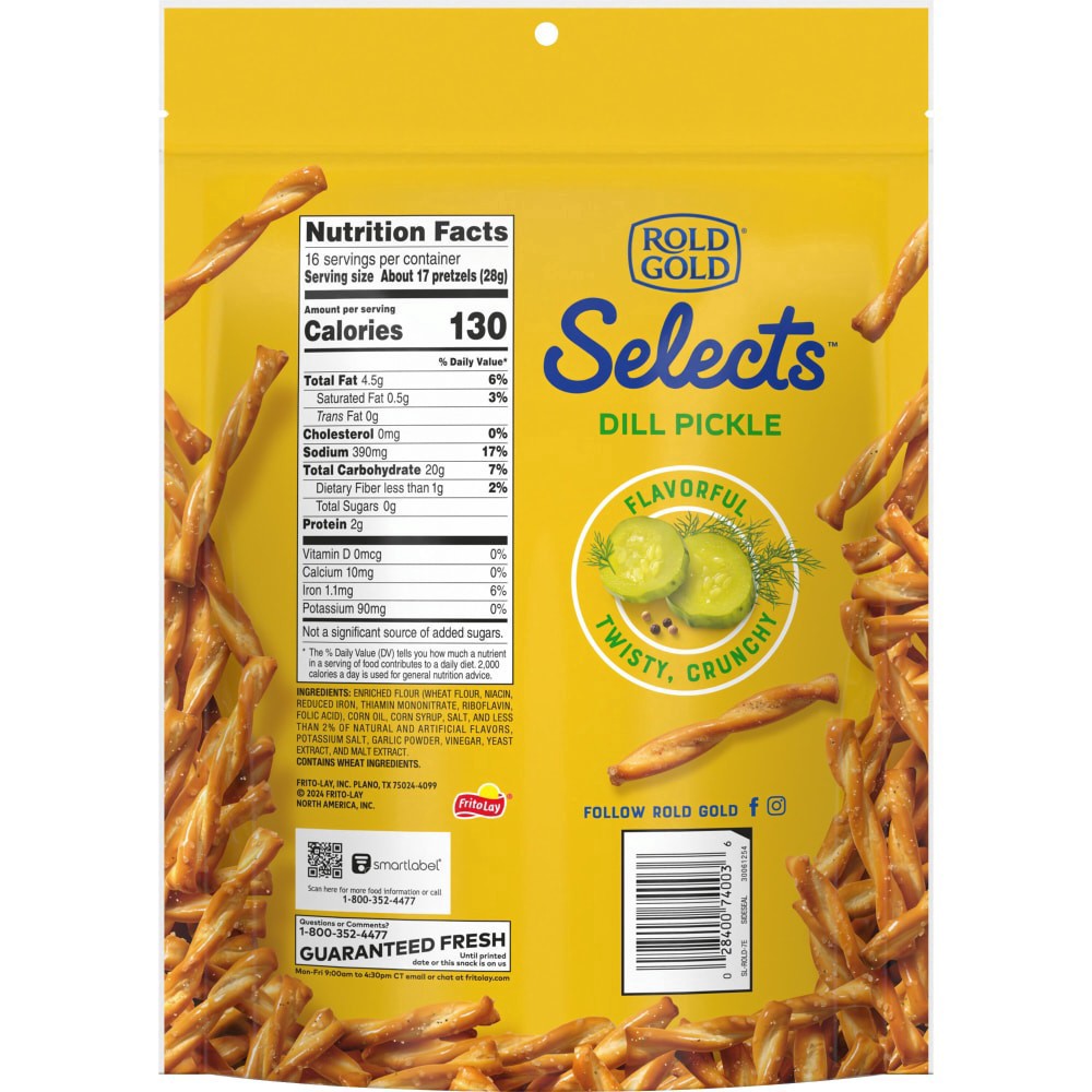 slide 2 of 2, Rold Gold Selects Pretzels Twists Oven Baked Dill Pickle 16 Oz, 16 oz