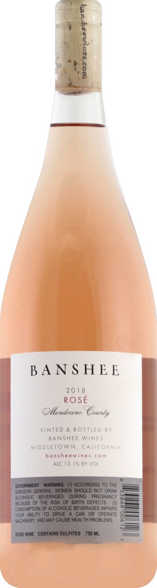 slide 6 of 6, Banshee Wines Banshee Rose, 750 ml